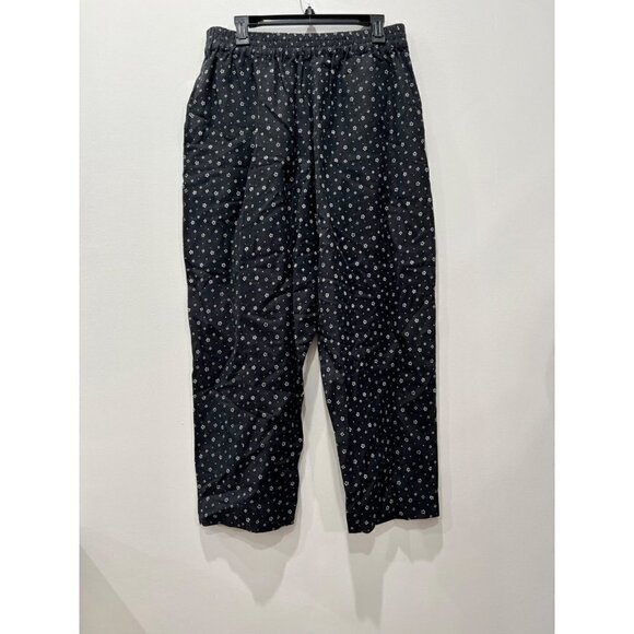 NWT APIECE APART Size XL Ani Easy Linen Blend Woven Pants Scattered Floral Black - Picture 10 of 13